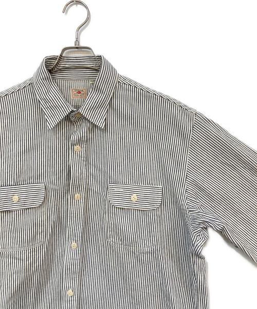 SUGAR CANE（シュガーケーン）SUGAR CANE (シュガーケーン) HICKORY STRIPE WORK SHIRT ホワイト サイズ:XXLの古着・服飾アイテム