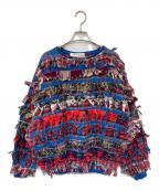 PAULA SWEETポーラスウィート）の古着「フリンジ プルオーバ」｜レッド