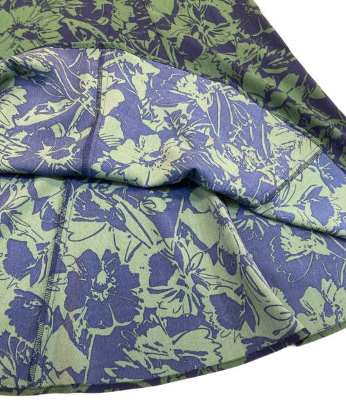 JOURNAL STANDARD relume（ジャーナルスタンダード レリューム）JOURNAL STANDARD relume (ジャーナルスタンダード レリューム) コントラストフラワープリントスカート グリーン×ネイビー サイズ:Fの古着・服飾アイテム