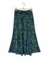 JOURNAL STANDARD relume（ジャーナルスタンダード レリューム）の古着「コントラストフラワープリントスカート」｜グリーン×ネイビー
