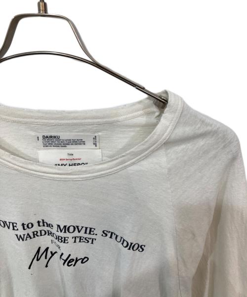 DAIRIKU（ダイリク）DAIRIKU (ダイリク) Tour Big Raglan Tee ホワイト サイズ:Ｍの古着・服飾アイテム