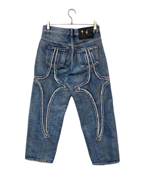 THUG CLUB（サグ クラブ）THUG CLUB (サグ クラブ) TRIBAL DENIM PANT/トライバルデニムパンツ インディゴ サイズ:SIZE 2の古着・服飾アイテム