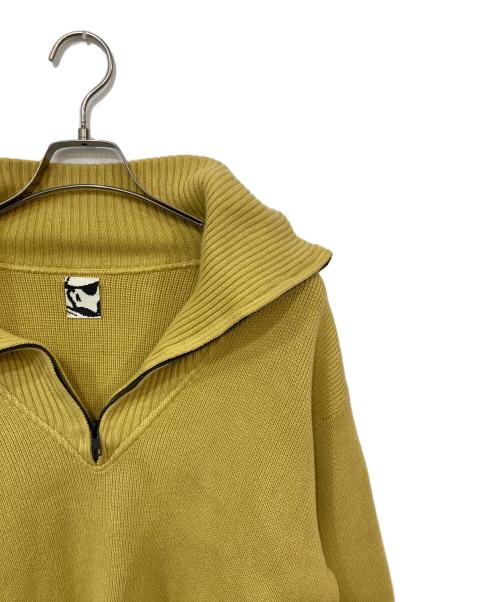 GR10K（ジーアールテンケー）GR10K (ジーアールテンケー) ハーフジップニット イエロー サイズ:Ｍの古着・服飾アイテム