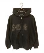 WIND AND SEAウィンダンシー）の古着「MONEY SEA ZIP UP SWEATSHIRT」｜ブラック