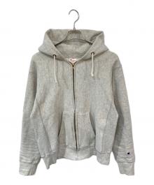 Champion REVERSE WEAVE（チャンピオン リバース ウィーブ）の古着「ジップパーカー」｜グレー
