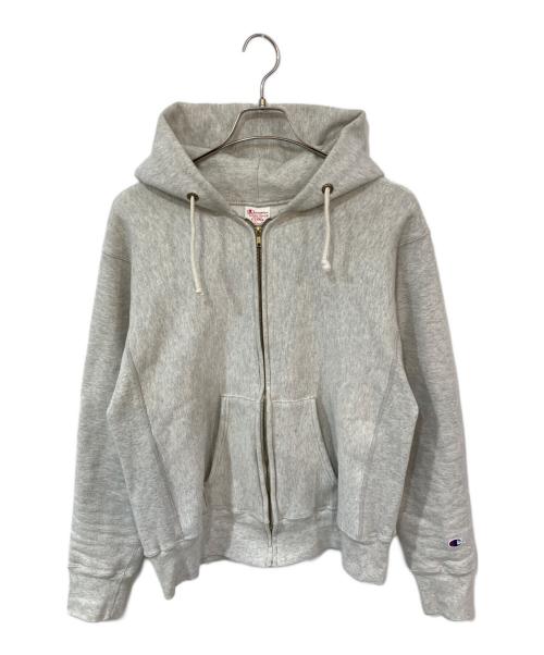 Champion REVERSE WEAVE（チャンピオン リバース ウィーブ）Champion REVERSE WEAVE (チャンピオン リバース ウィーブ) ジップパーカー グレー サイズ:XLの古着・服飾アイテム