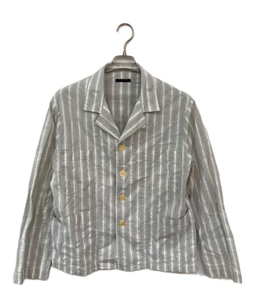 east harbour surplus（イーストハーバーサープラス）east harbour surplus (イーストハーバーサープラス) ストライプジャケット グレー サイズ:48の古着・服飾アイテム