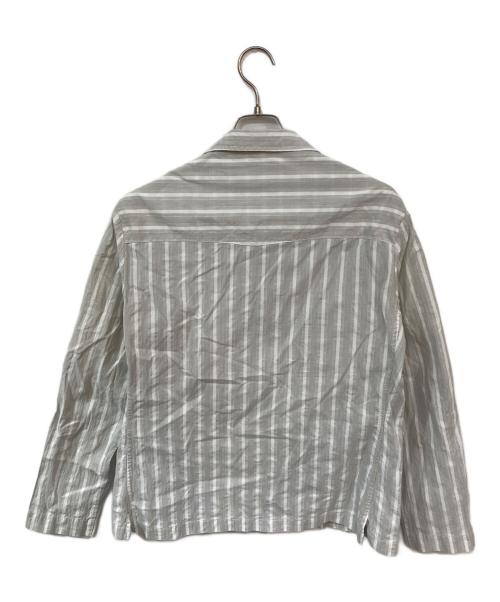 east harbour surplus（イーストハーバーサープラス）east harbour surplus (イーストハーバーサープラス) ストライプジャケット グレー サイズ:48の古着・服飾アイテム