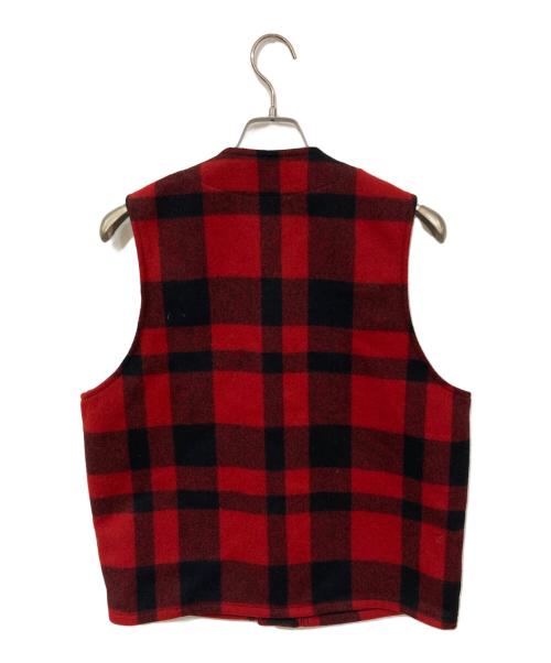 FILSON（フィルソン）FILSON (フィルソン) MACKINAW WOOL VEST レッド×ブラック サイズ:Mの古着・服飾アイテム