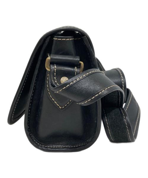 Vivienne Westwood（ヴィヴィアンウエストウッド）Vivienne Westwood (ヴィヴィアンウエストウッド) オーブ レザーフラップショルダーバッグ ブラックの古着・服飾アイテム