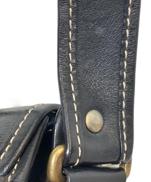 Vivienne Westwood（ヴィヴィアンウエストウッド）Vivienne Westwood (ヴィヴィアンウエストウッド) オーブ レザーフラップショルダーバッグ ブラックの古着・服飾アイテム