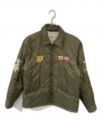 HOUSTONヒューストン）の古着「ベトナムキルティングジャケット」｜カーキ