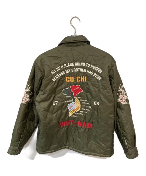 HOUSTON（ヒューストン）HOUSTON (ヒューストン) ベトナムキルティングジャケット カーキ サイズ:SIZE Lの古着・服飾アイテム