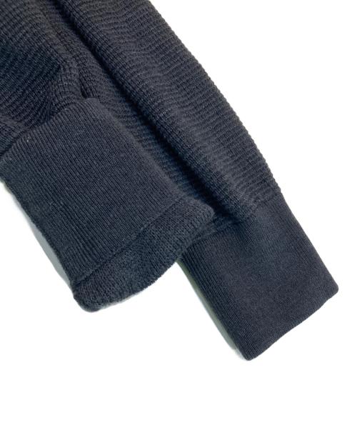 FRED PERRY（フレッドペリー）FRED PERRY (フレッドペリー) TEXTURE MIX BOMBER NECK KNIT JACKET/テクスチャーミックスボンバーネックニットジャケット ブラック サイズ:SIZE Lの古着・服飾アイテム