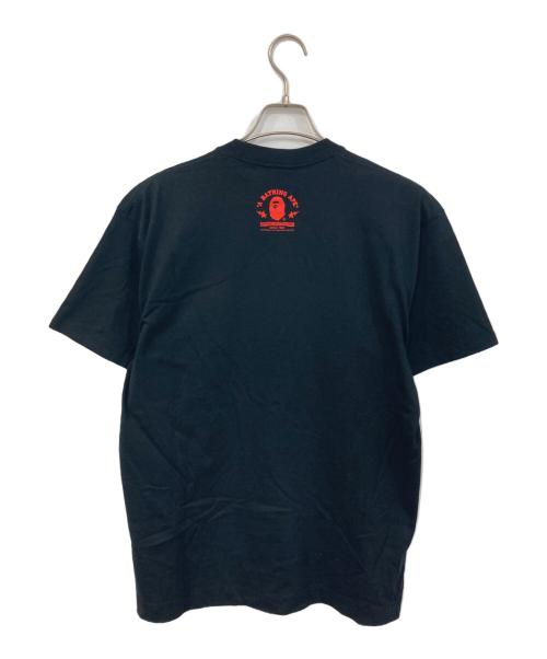 BAPE BY A BATHING APE（ベイプバイアベイシングエイプ）BAPE BY A BATHING APE (ベイプバイアベイシングエイプ) フレイムプリントTシャツ ブラック サイズ:SIZE Lの古着・服飾アイテム