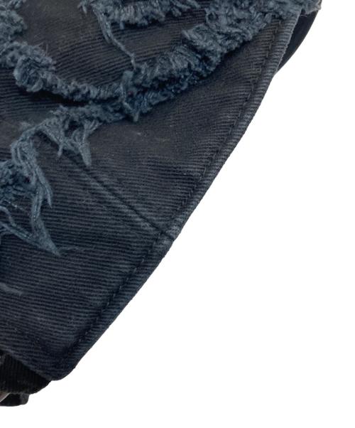 DIESEL（ディーゼル）DIESEL (ディーゼル) ダメージデザインキャップ ブラックの古着・服飾アイテム