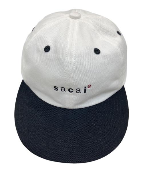 sacai（サカイ）sacai (サカイ) WTAPS (ダブルタップス) Cotton Twill Cap/コットンツウィルキャップ ホワイト×ブラックの古着・服飾アイテム