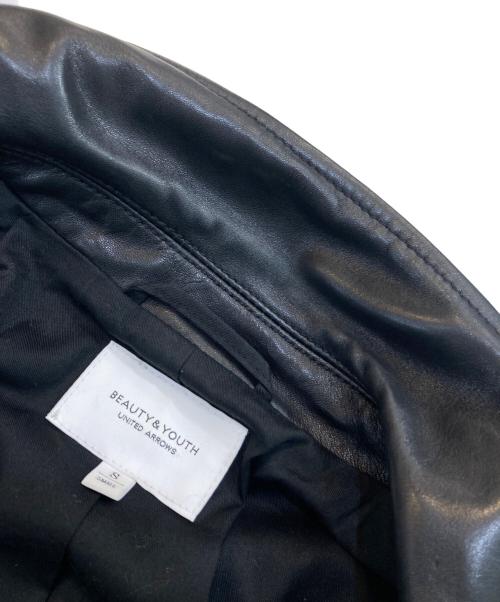 BEAUTY&YOUTH（ビューティーアンドユース）BEAUTY&YOUTH (ビューティーアンドユース) BY シープレザー ライダースジャケット ブラック サイズ:SIZE Sの古着・服飾アイテム