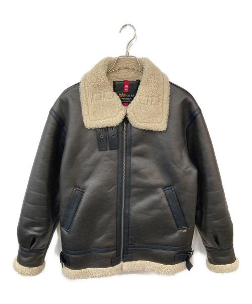ALPHA（アルファ）ALPHA (アルファ) B-3フェイクムートンフライトジャケット ブラウン サイズ:SIZE Lの古着・服飾アイテム