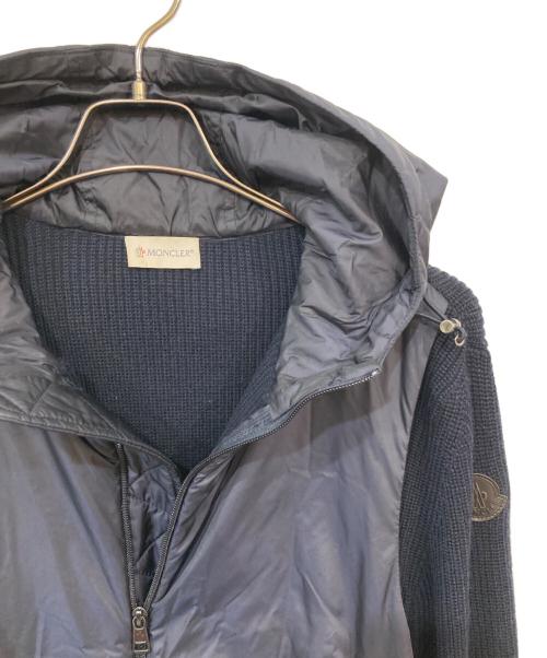 MONCLER（モンクレール）MONCLER (モンクレール) ニット切替ダウンジャケット ネイビー サイズ:Sの古着・服飾アイテム