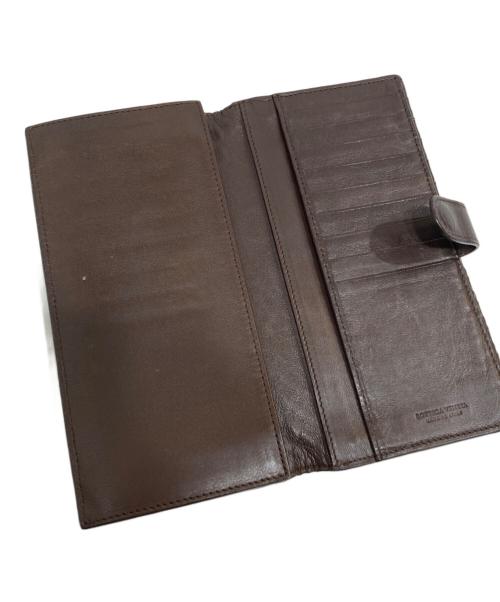 BOTTEGA VENETA（ボッテガベネタ）BOTTEGA VENETA (ボッテガベネタ) イントレチャート長財布 ブラウンの古着・服飾アイテム
