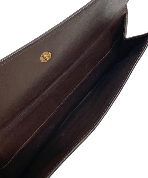 BOTTEGA VENETA（ボッテガベネタ）BOTTEGA VENETA (ボッテガベネタ) イントレチャート長財布 ブラウンの古着・服飾アイテム