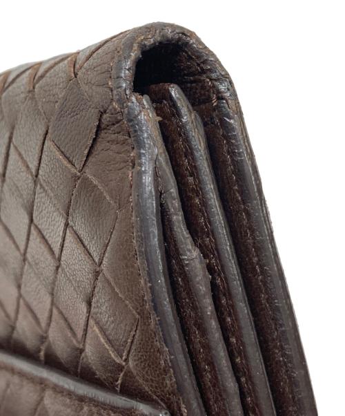 BOTTEGA VENETA（ボッテガベネタ）BOTTEGA VENETA (ボッテガベネタ) イントレチャート長財布 ブラウンの古着・服飾アイテム