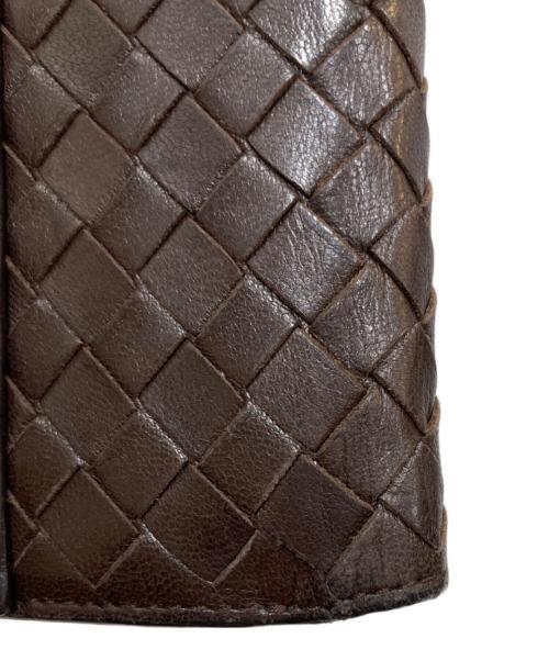 BOTTEGA VENETA（ボッテガベネタ）BOTTEGA VENETA (ボッテガベネタ) イントレチャート長財布 ブラウンの古着・服飾アイテム