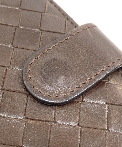 BOTTEGA VENETA（ボッテガベネタ）BOTTEGA VENETA (ボッテガベネタ) イントレチャート長財布 ブラウンの古着・服飾アイテム