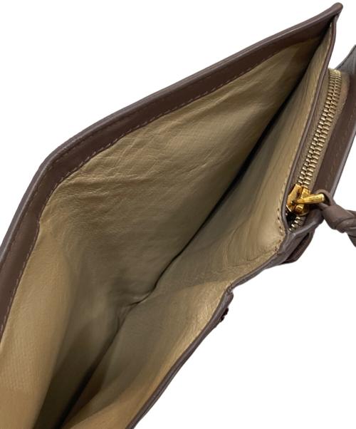 BOTTEGA VENETA（ボッテガベネタ）BOTTEGA VENETA (ボッテガベネタ) イントレチャートウォレット ブラウンの古着・服飾アイテム