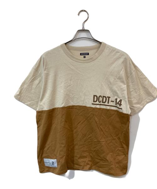 DESCENDANT（ディセンダント）DESCENDANT (ディセンダント) プリントTシャツ ベージュ サイズ:SIZE2の古着・服飾アイテム