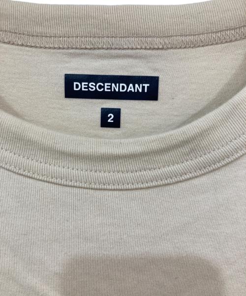 DESCENDANT（ディセンダント）DESCENDANT (ディセンダント) プリントTシャツ ベージュ サイズ:SIZE2の古着・服飾アイテム