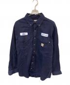 CarHarttカーハート）の古着「ワークシャツ」｜ネイビー