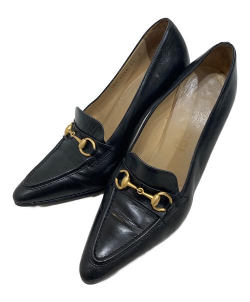 GUCCI（グッチ）GUCCI (グッチ) ホースビットハイヒールパンプス ブラック サイズ:SIZE 37の古着・服飾アイテム