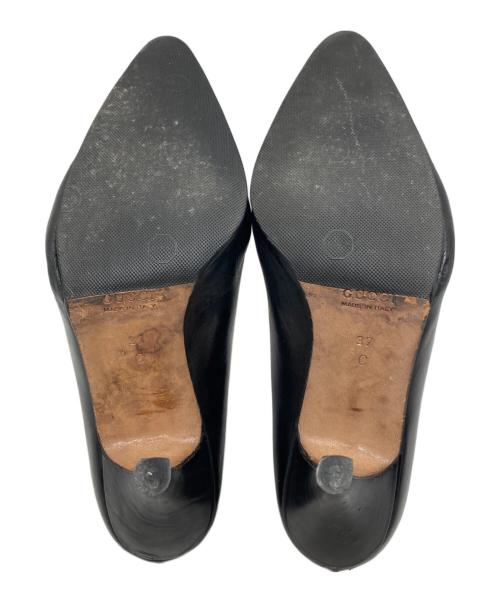 GUCCI（グッチ）GUCCI (グッチ) ホースビットハイヒールパンプス ブラック サイズ:SIZE 37の古着・服飾アイテム
