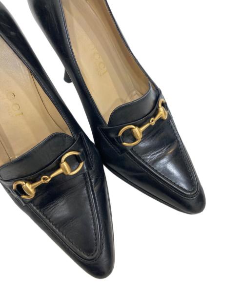 GUCCI（グッチ）GUCCI (グッチ) ホースビットハイヒールパンプス ブラック サイズ:SIZE 37の古着・服飾アイテム