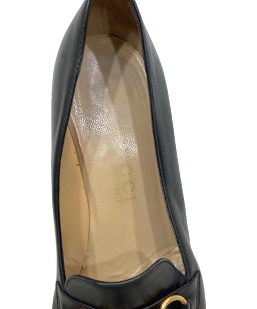 GUCCI（グッチ）GUCCI (グッチ) ホースビットハイヒールパンプス ブラック サイズ:SIZE 37の古着・服飾アイテム
