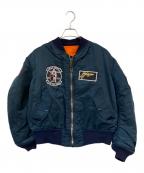 ALPHAアルファ）の古着「MA-1ジャケット」｜ネイビー
