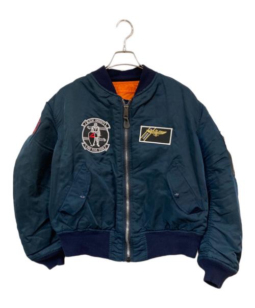 ALPHA（アルファ）ALPHA (アルファ) MA-1ジャケット ネイビー サイズ:LARGEの古着・服飾アイテム