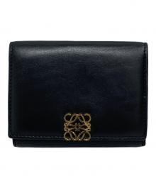 LOEWE（ロエベ）の古着「アナグラム トライフォールド ウォレット」｜ブラック