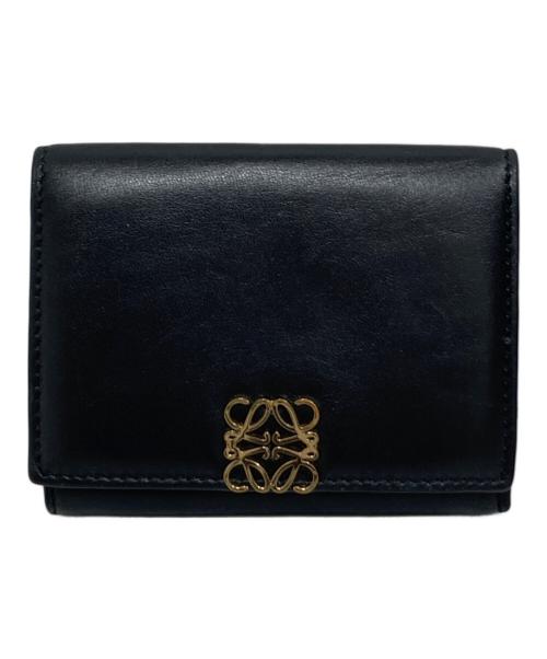 LOEWE（ロエベ）LOEWE (ロエベ) アナグラム トライフォールド ウォレット ブラックの古着・服飾アイテム