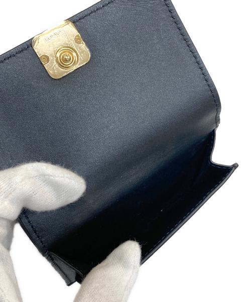 LOEWE（ロエベ）LOEWE (ロエベ) アナグラム トライフォールド ウォレット ブラックの古着・服飾アイテム