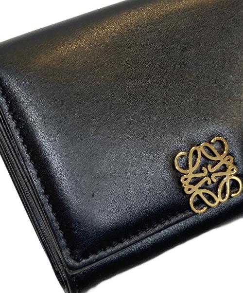 LOEWE（ロエベ）LOEWE (ロエベ) アナグラム トライフォールド ウォレット ブラックの古着・服飾アイテム