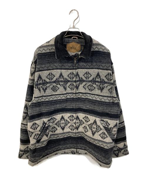 WOOLRICH（ウールリッチ）WOOLRICH (ウールリッチ) 90’s ネイティブ柄 ウールジャケット グレー サイズ:SIZE Lの古着・服飾アイテム