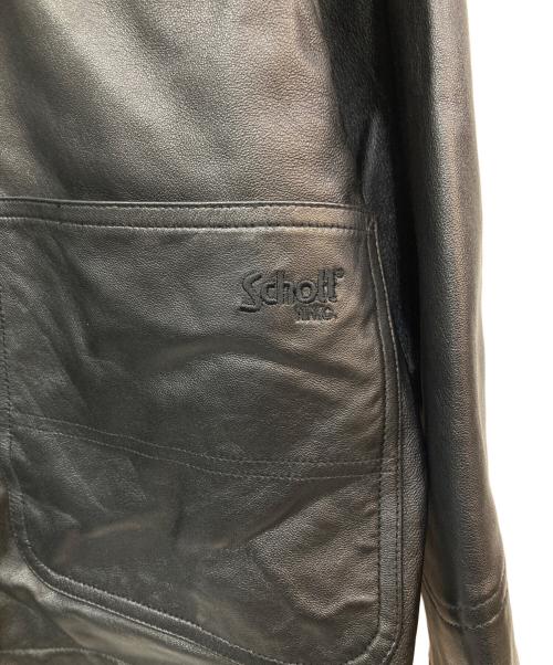Schott（ショット）Schott (ショット) LAMB LEATHER COVERALL JACKET ブラック サイズ:XLの古着・服飾アイテム