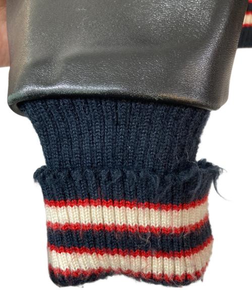 whitesville（ホワイツビル）WHITESVILLE (ホワイツビル) WOOL MELTON AWARD JKT FULL DECO2 ネイビー×ブラック サイズ:40の古着・服飾アイテム