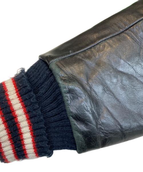 whitesville（ホワイツビル）WHITESVILLE (ホワイツビル) WOOL MELTON AWARD JKT FULL DECO2 ネイビー×ブラック サイズ:40の古着・服飾アイテム