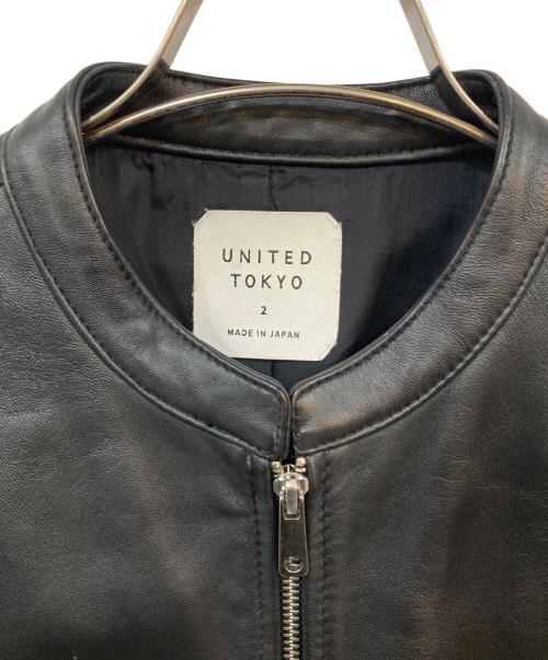 UNITED TOKYO（ユナイテッドトーキョー）UNITED TOKYO (ユナイテッドトーキョー) シングルライダースジャケット ブラック サイズ:2の古着・服飾アイテム