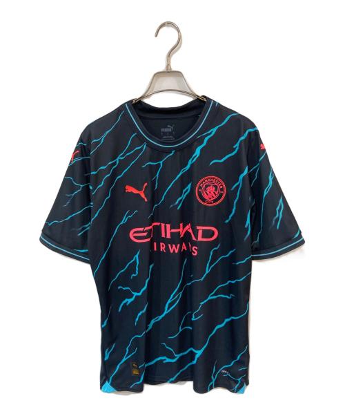 PUMA（プーマ）PUMA (プーマ) マンチェスターシティ 23/24 ユニフォーム サード 半袖 レプリカ ブラック サイズ:SIZE Lの古着・服飾アイテム