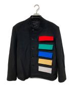 XANDER ZHOUザンダーゾウ）の古着「カラーブロックPコート」｜ブラック